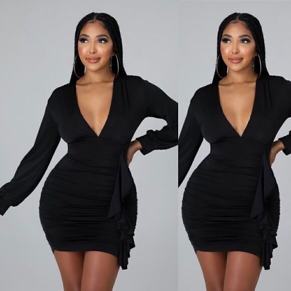 Deep V Neck Mini dress - Picture 1 of 1